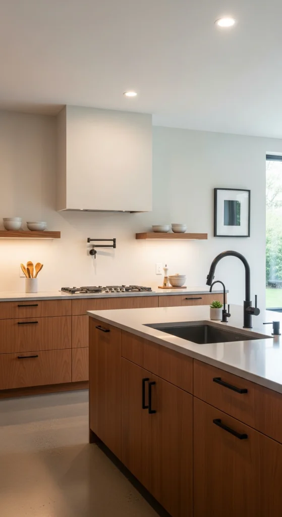 Modern Cherry Cabinets With Matte Finishes
