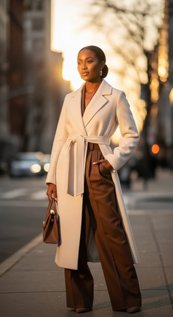 Monochrome Neutrals With Statement Accessories