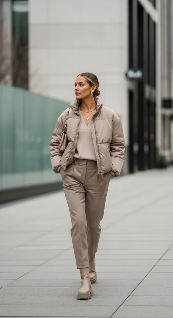 Monochrome Puffer Look