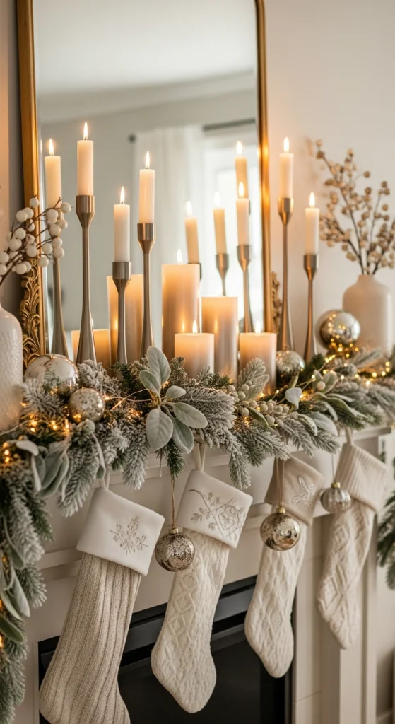 Neutral Toned Mantel Displays