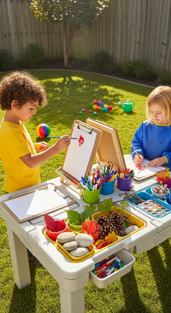 Outdoor Art and Craft Station