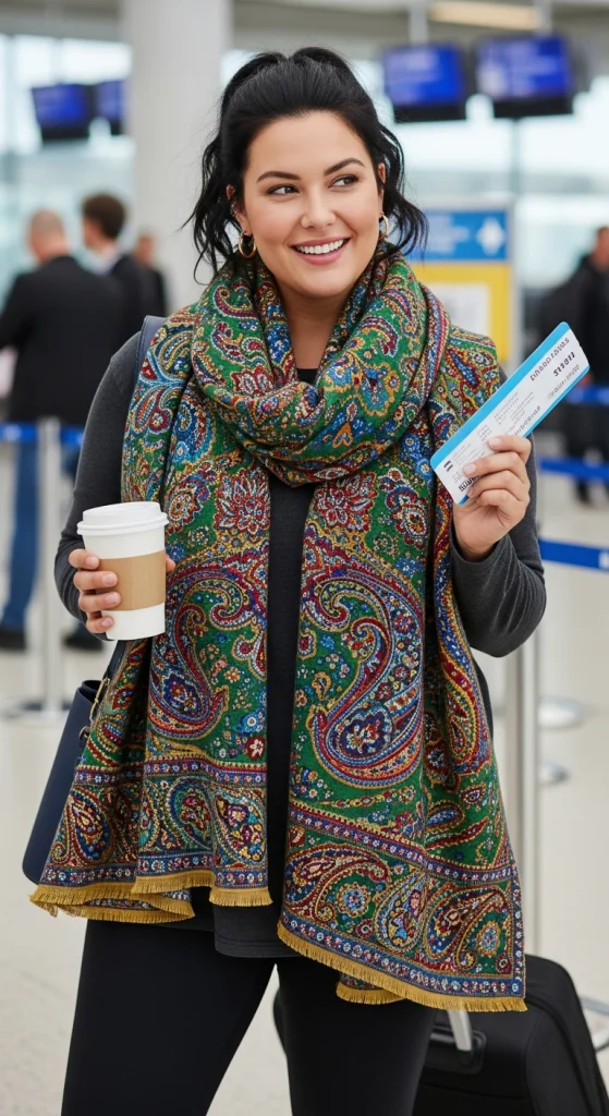 Oversized Scarf As A Statement Piece