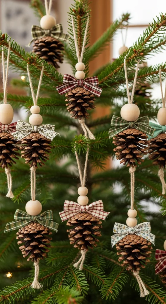 Pinecone Christmas Tree Ornaments