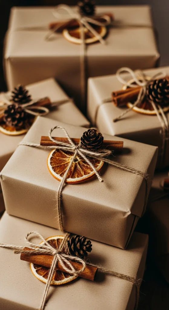 Pinecone Gift Toppers
