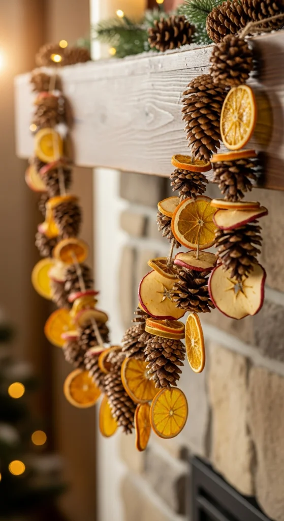 Pinecone and Dried Fruit Garland
