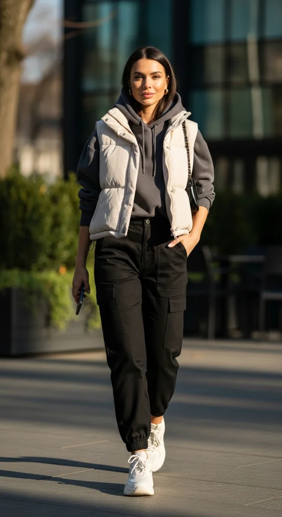 Puffer Vest With Layered Essentials