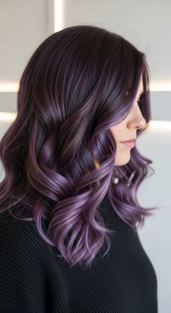 Purple-Brown Balayage