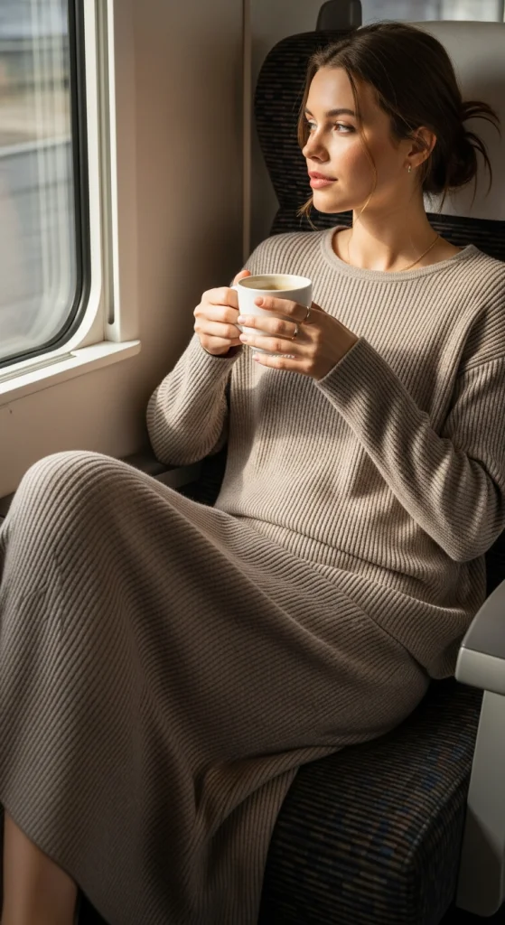 Ribbed Knit Two-Piece Set
