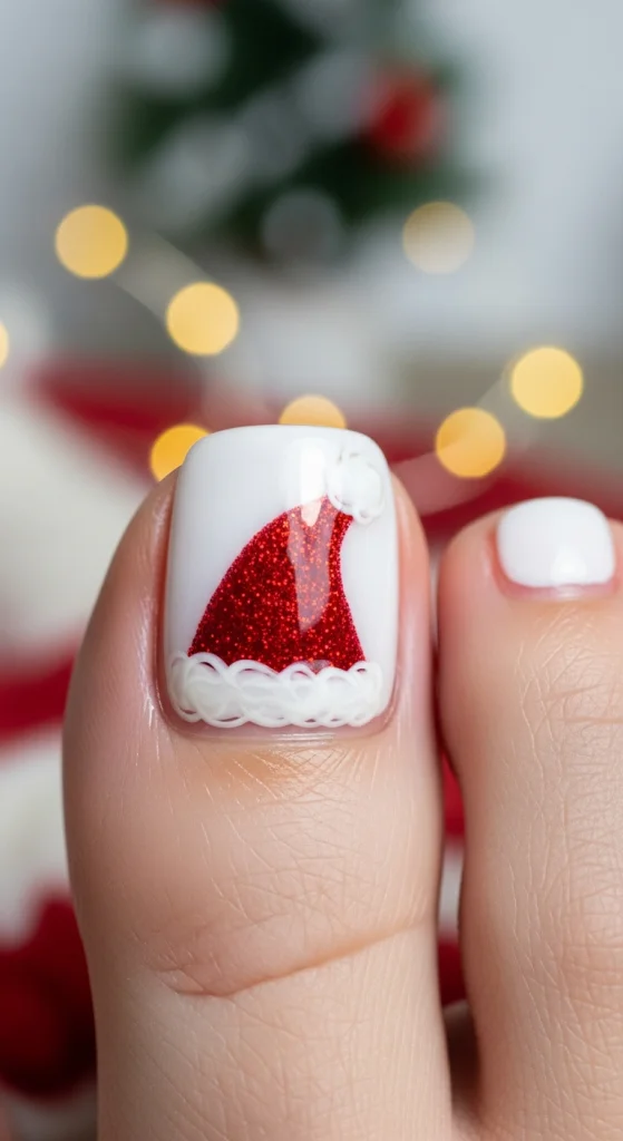 Santa Hat Pedicure