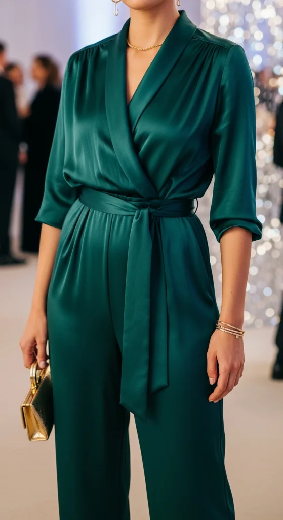 Satin Evening Jumpsuit
