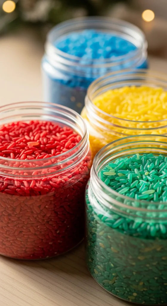 Sensory Play Rice Jars