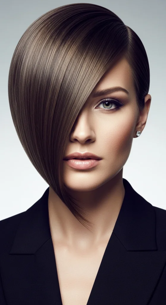 Sleek Polished Asymmetrical Pixie For A Refined Look