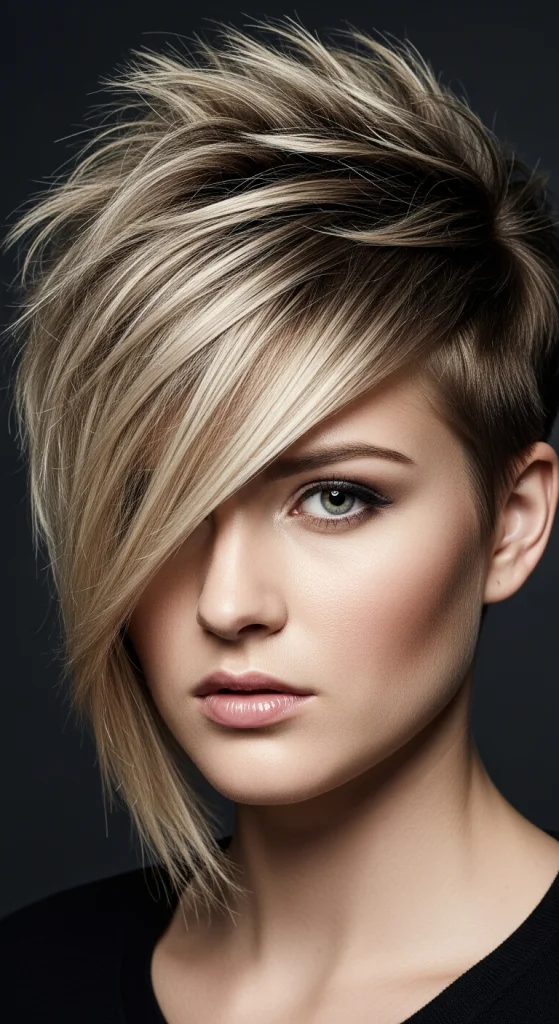 Spiky Pixie With Long Front Fringe