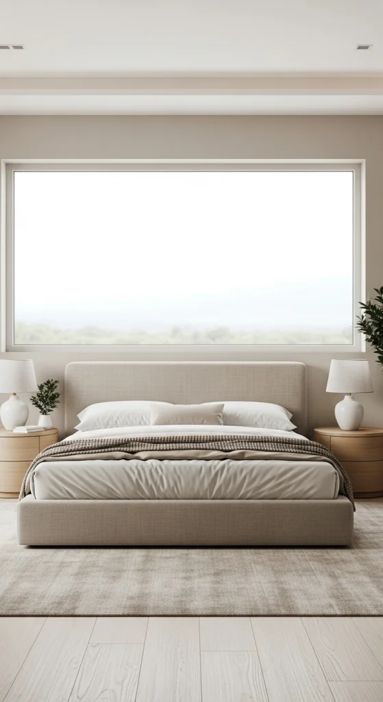 Use A Low Headboard To Highlight The Window