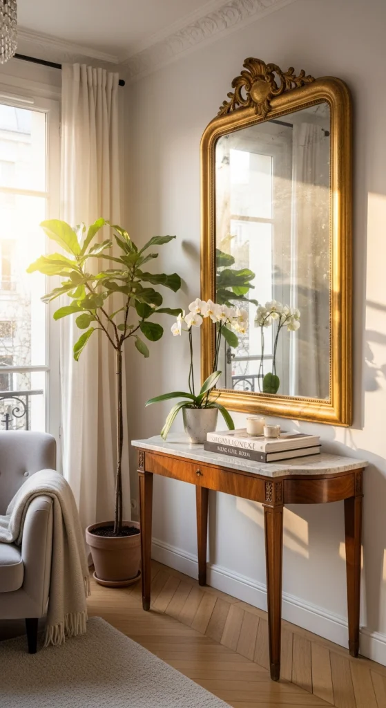Use Vintage Mirrors To Expand Light
