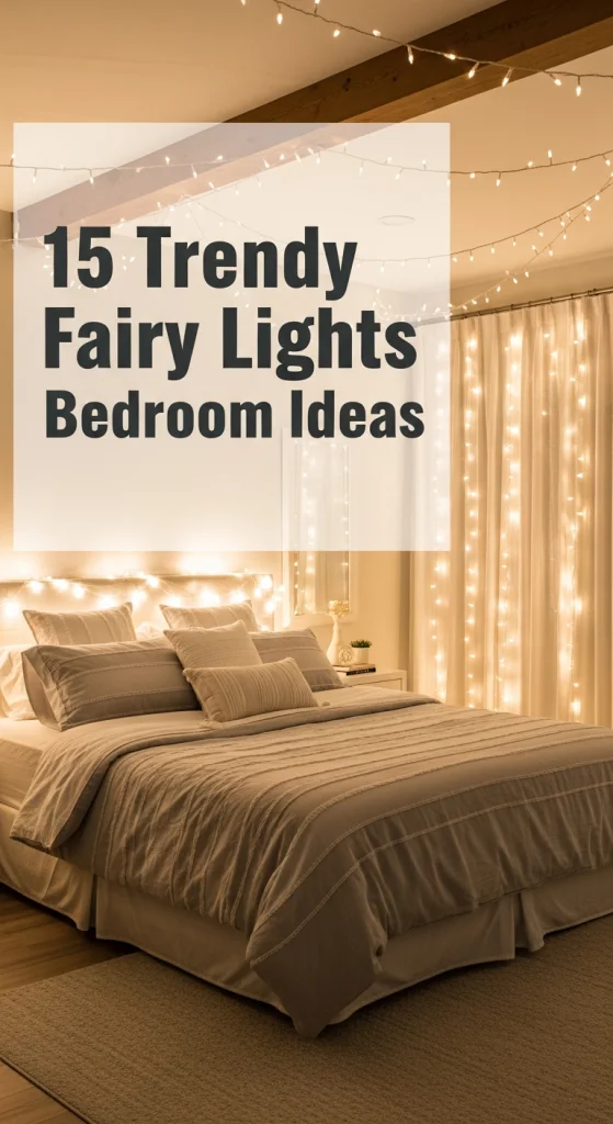 Trendy Fairy Lights Bedroom Ideas