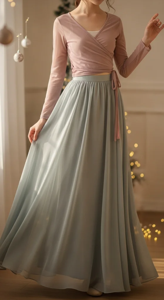 Ballet-Inspired Wrap Top And Skirt