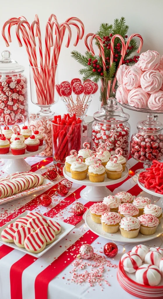 Candy Cane Stripes Dessert Display
