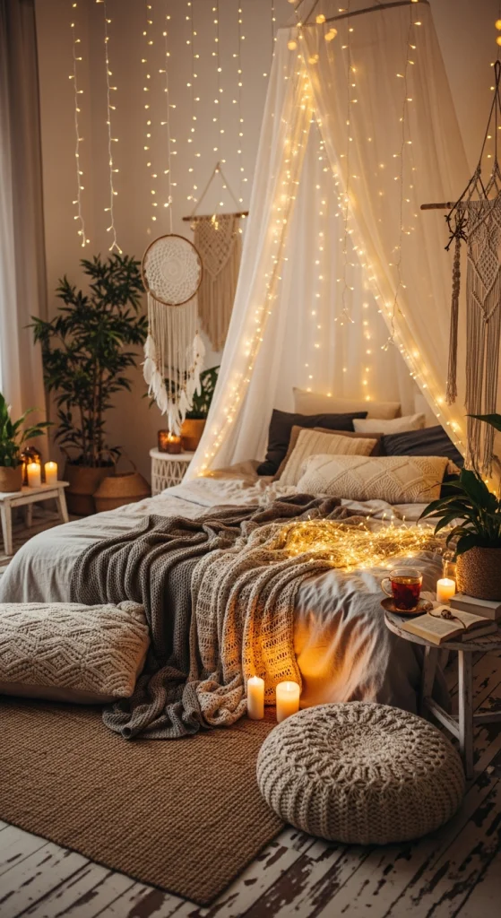 Canopy Fairy Lights Bed