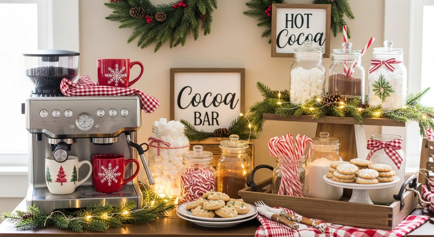 Christmas Coffee Bar Setup Ideas