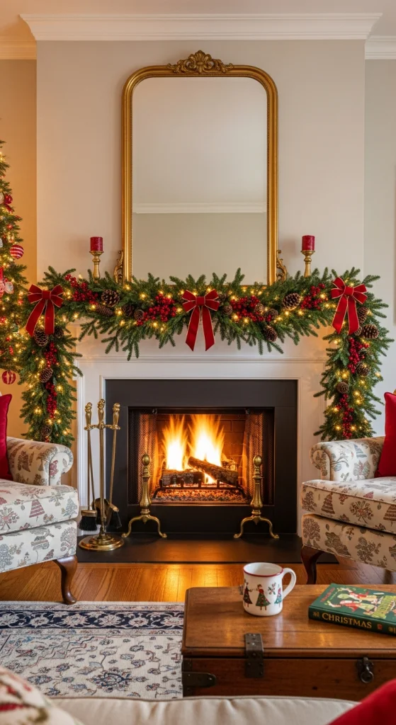 Classic Greenery With Red Accents