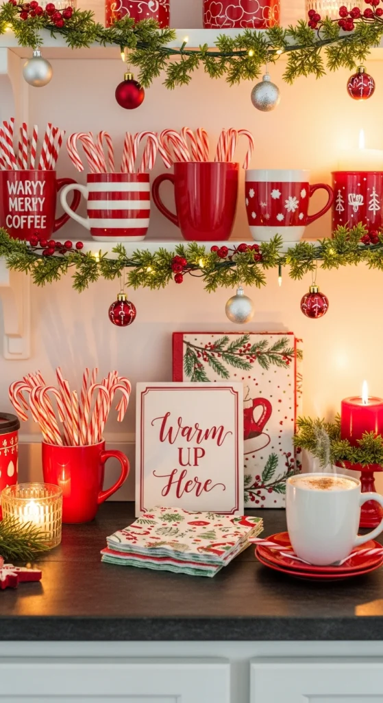 Classic Red & White Coffee Bar