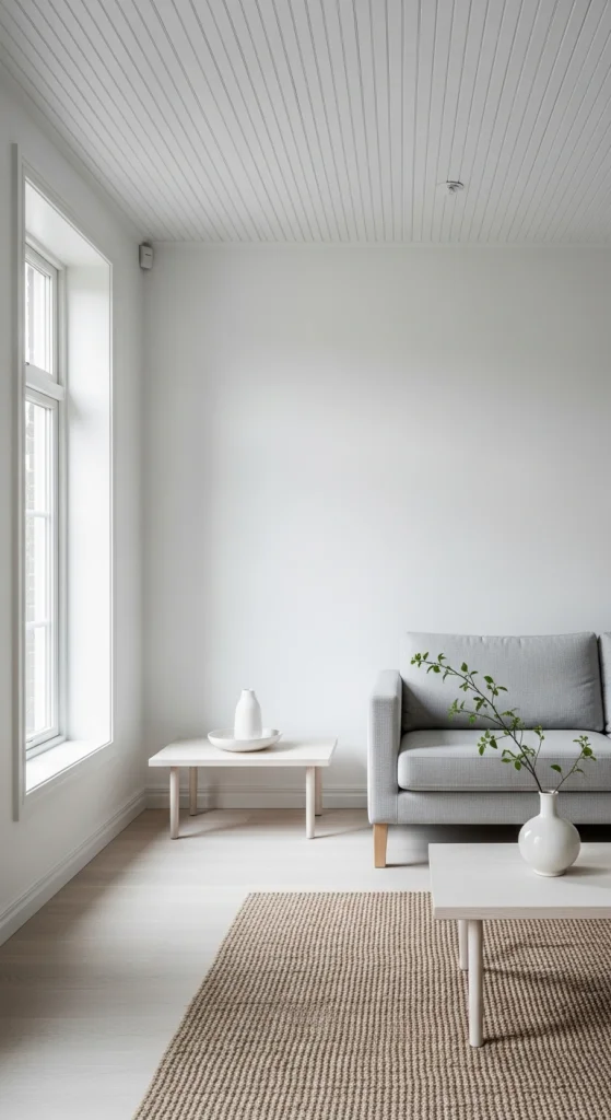 Classic White-On-White Stripes