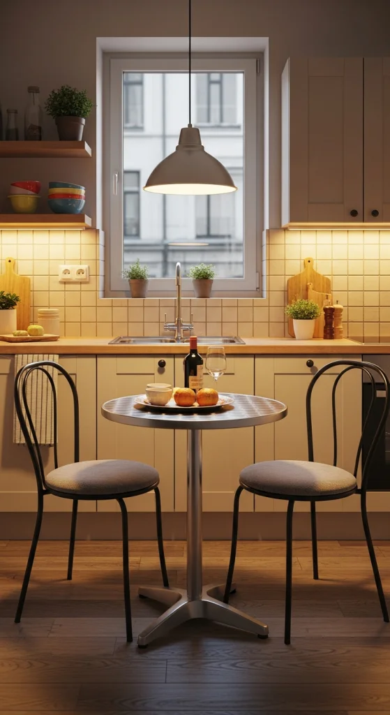 Compact Metal Bistro Chairs