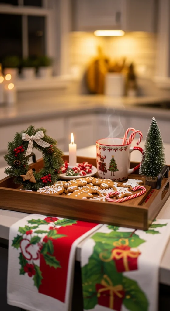 Cozy Kitchen Counter Christmas Display