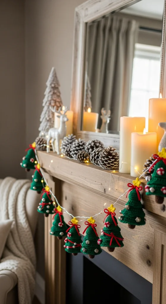 Crochet Christmas Tree Garland