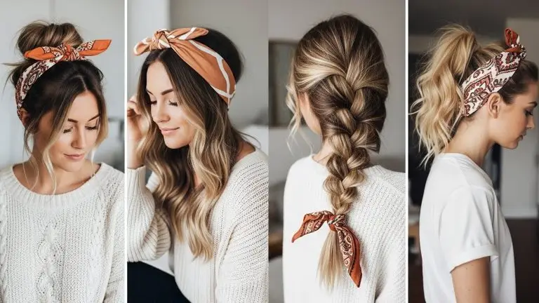 Cute Lazy Day Bandana Hairstyles for Home
