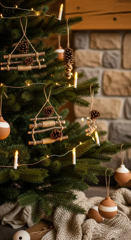 Eco-Friendly Branch and Pinecone Ornaments