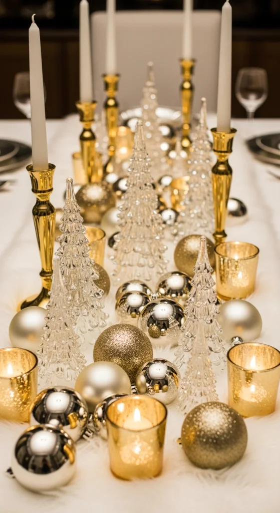Elegant Gold & White Table Vignette