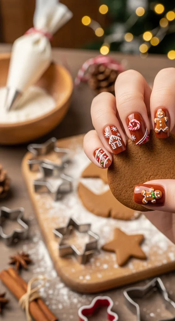 Gingerbread Brown Nails