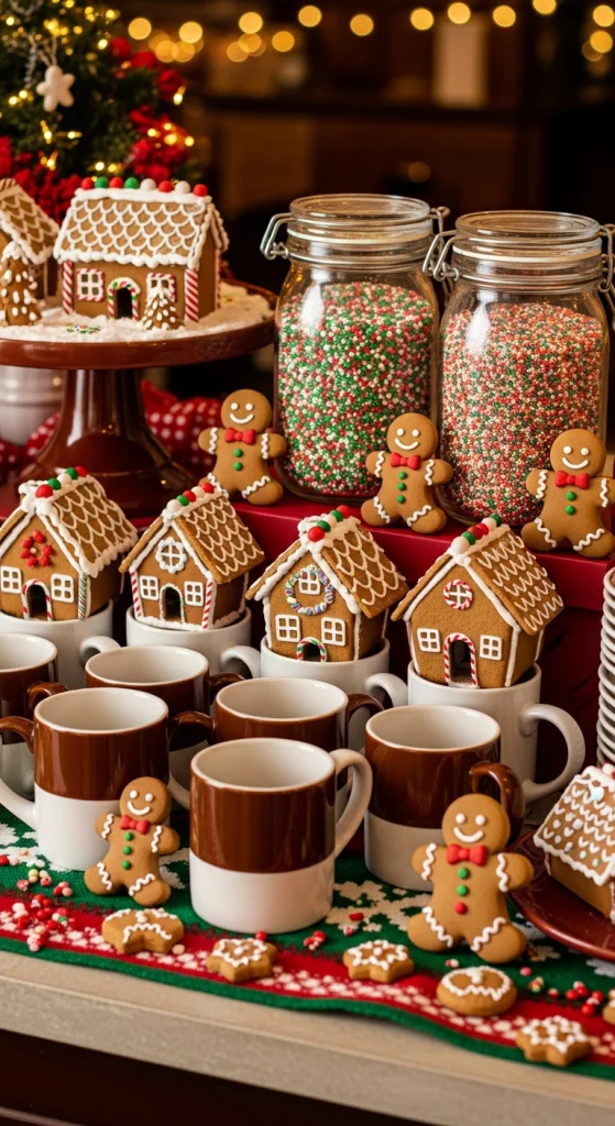 Gingerbread-Themed Coffee Station