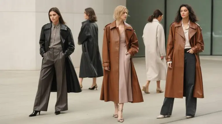 Leather Trench Coat Outfit Ideas