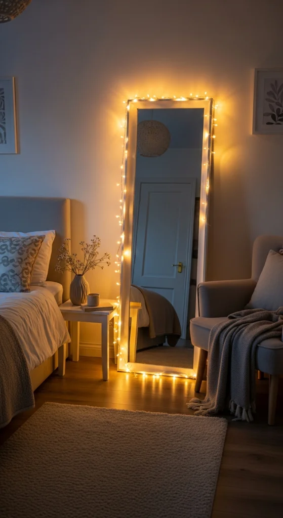 Mirror Wrapped Fairy Lights