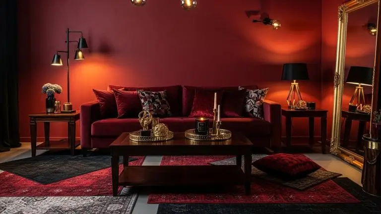 14 Moody Red Living Room Decor Ideas