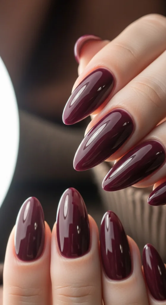 Mulberry Plum Gel Nails