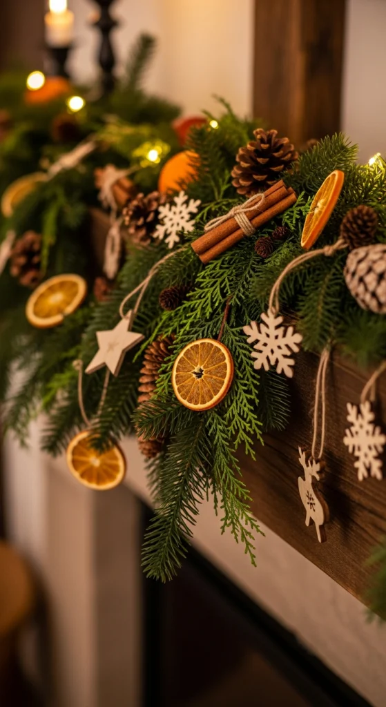 Natural Greenery Mantel