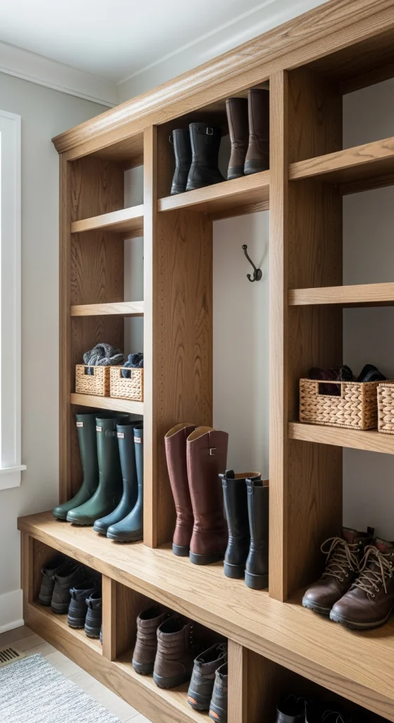 Open Wooden Shelving