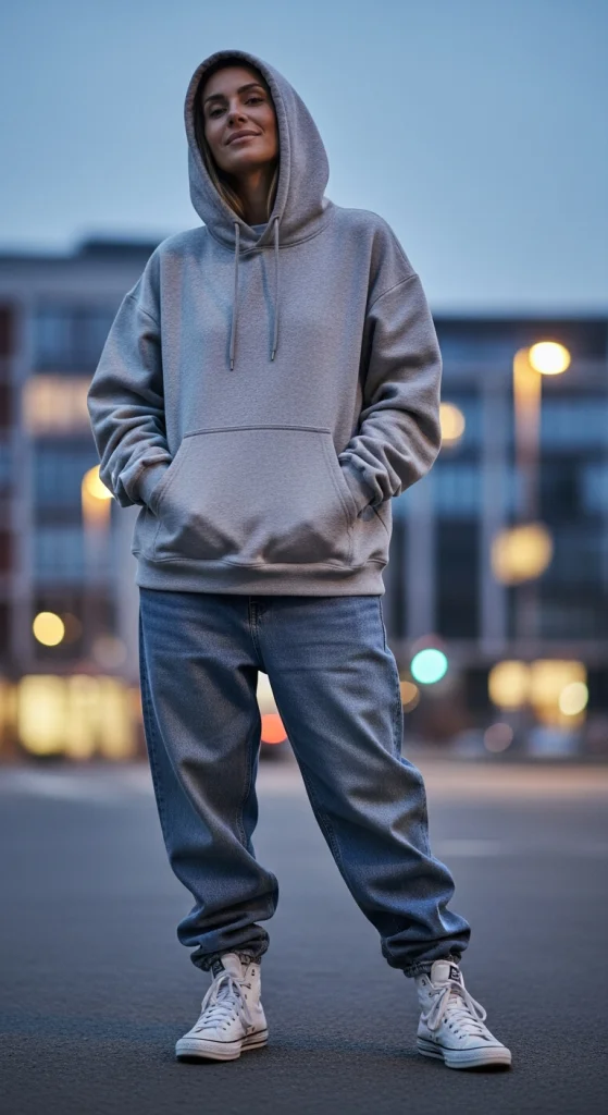 Oversized Hoodie + Baggy Jeans
