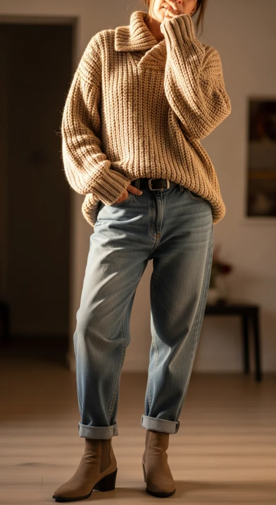 Oversized Sweater + Baggy Jeans