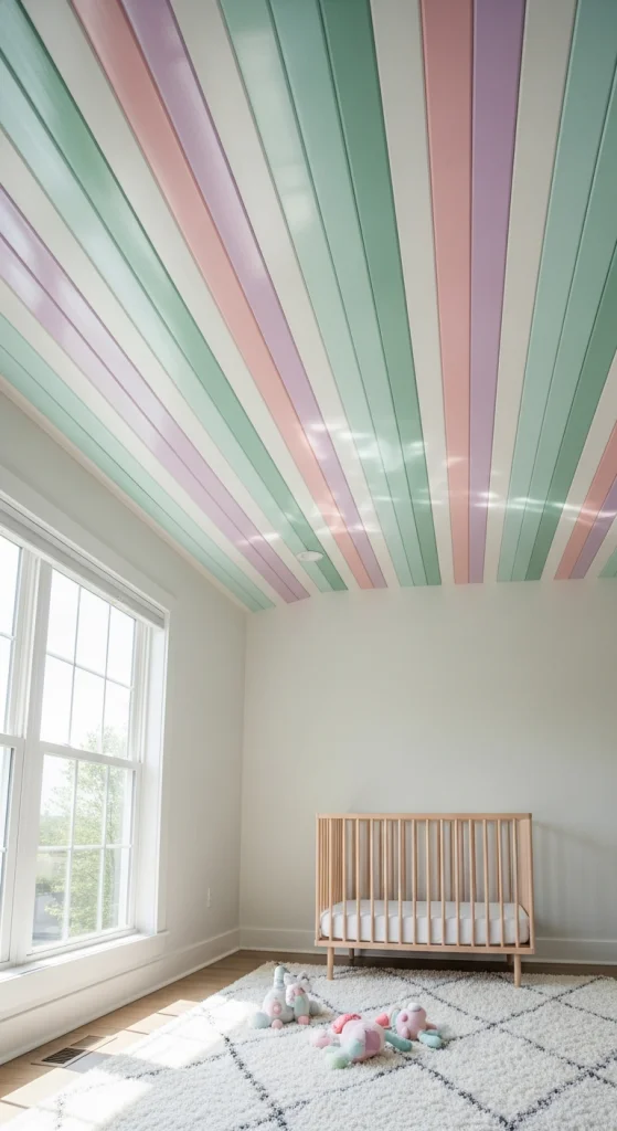 Pastel Striped Ceilings