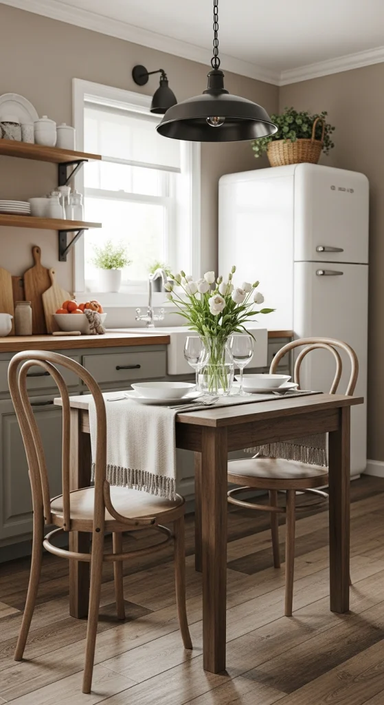 Slim Rustic Farmhouse Chairs