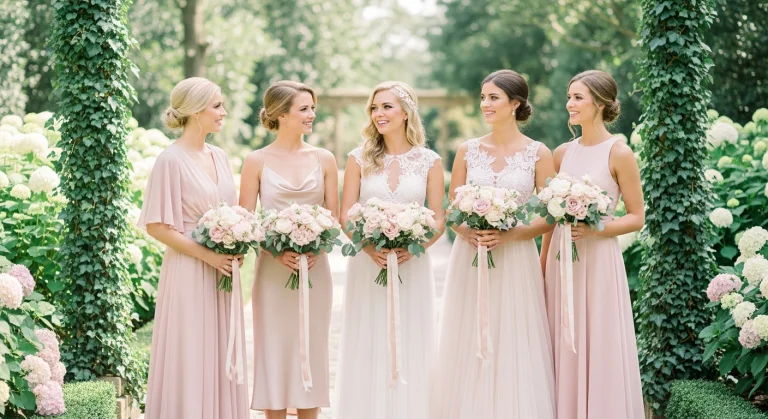 Stunning Pastel Pink Bridesmaid Dress Ideas