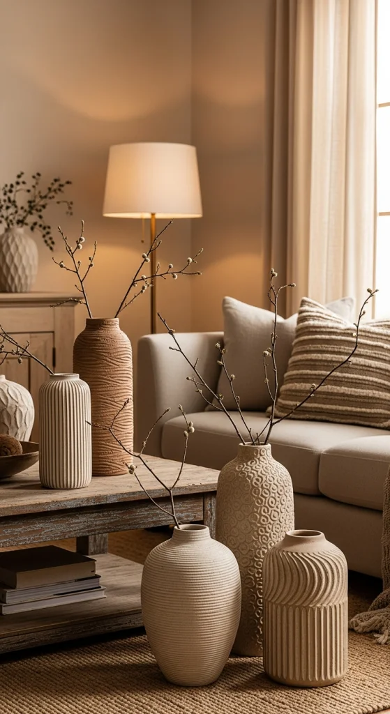 Textured Vases for Visual Depth