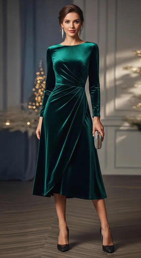 Velvet Midi Dress