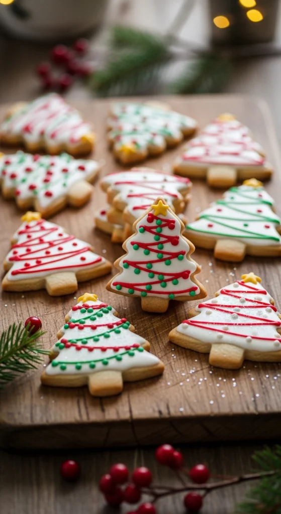 Vintage Christmas Tree Cookies