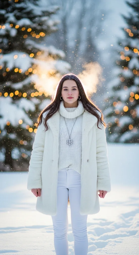 White Monochrome Snow Angel Look